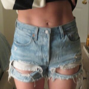 Levi’s 501 Distressed Denim Shorts